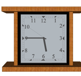 现代实木摆钟su模型