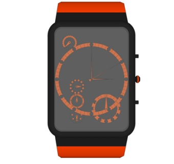 现代智能电子手表su模型