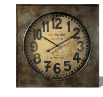 工业风方形挂钟su模型