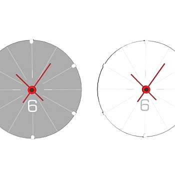 现代圆形装饰时钟su模型