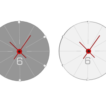 现代圆形装饰时钟su模型