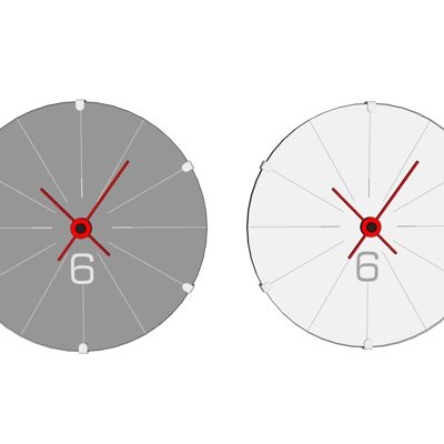 现代圆形装饰时钟su模型