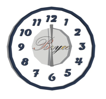 现代圆形钟表su模型