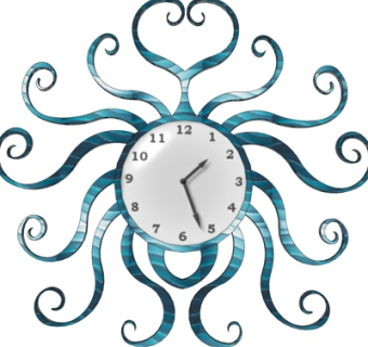 欧式金属挂钟su模型