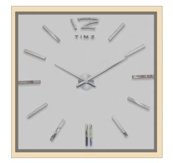 现代方形挂钟su模型