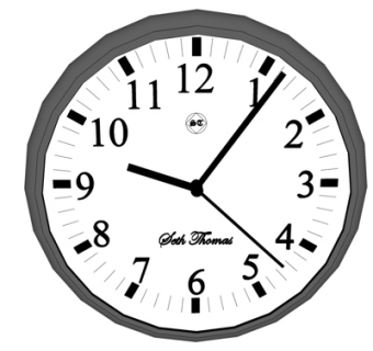 现代圆形钟表su模型