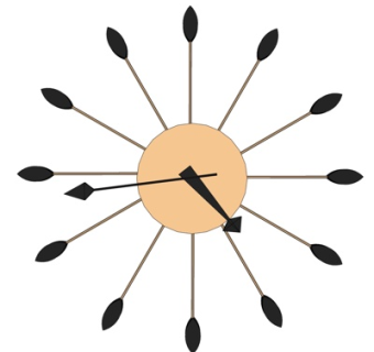 现代装饰时钟su模型