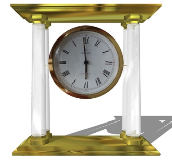 欧式金属摆钟su模型