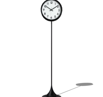 现代落地钟表su模型