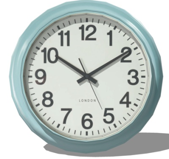 现代圆形挂钟su模型