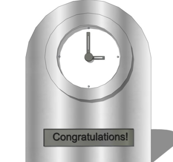 现代金属装饰钟su模型