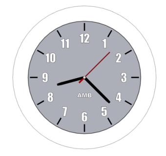 现代圆形挂钟su模型