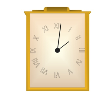 现代实木挂钟su模型