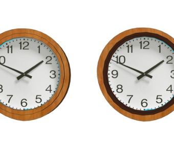 现代实木挂钟su模型