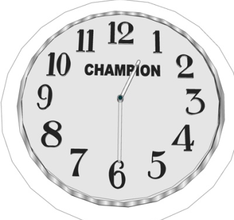 现代圆形钟表su模型