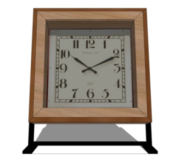 现代实木摆钟su模型