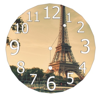 现代圆形装饰时钟su模型