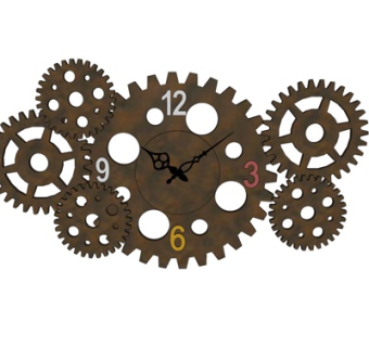 工业风齿轮挂钟su模型