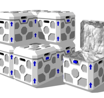 现代收纳箱组合su模型