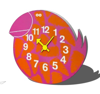 现代卡通儿童装饰钟su模型