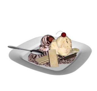 现代小蛋糕su模型