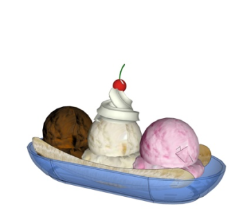 现代雪糕船su模型