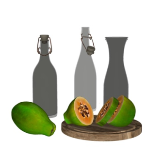 现代水果su模型