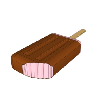 现代雪糕su模型