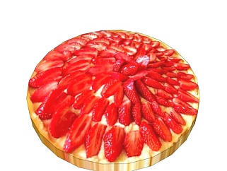 现代<em>草莓</em>馅饼su模型