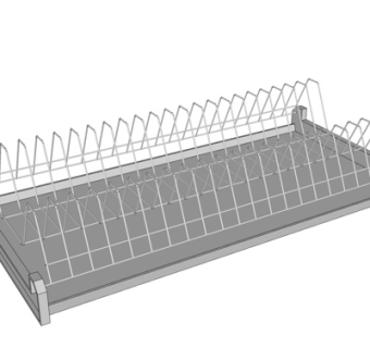 现代碗柜su模型