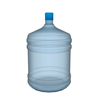 现代矿泉水桶su模型