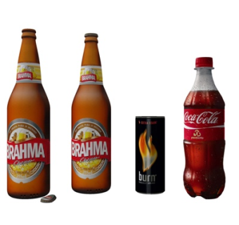 现代酒水饮料su模型