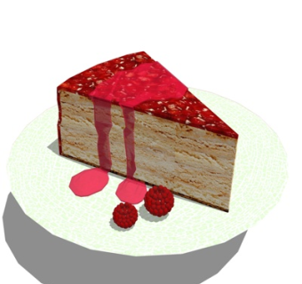 现代蛋糕su模型