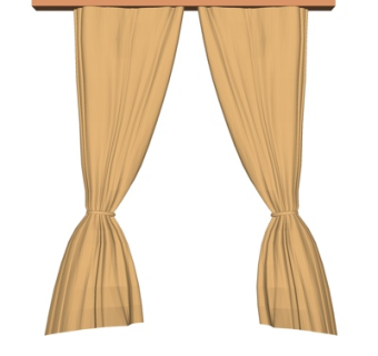 现代窗帘su模型