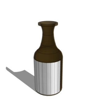 现代半透明花瓶su模型