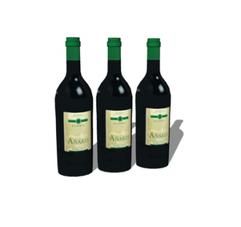 现代红酒酒水su模型