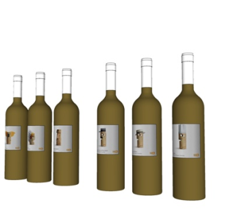 现代红酒酒水su模型