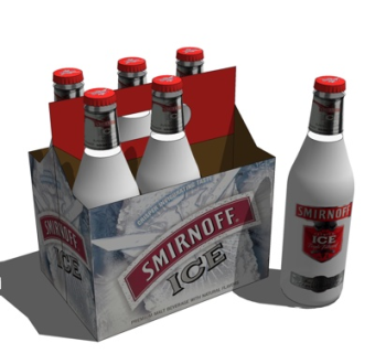 现代伏特加洋酒su模型