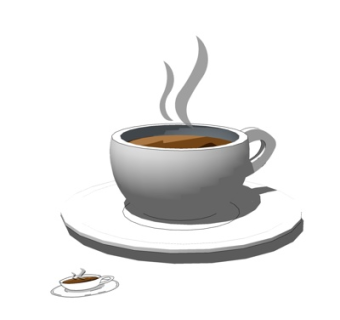 现代咖啡饮料su模型