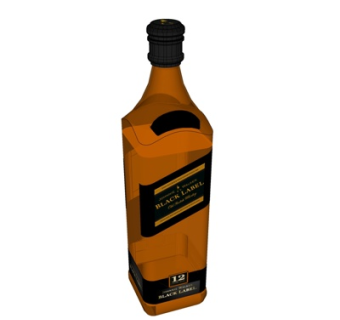 现代洋酒酒水su模型