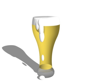现代啤酒酒水su模型