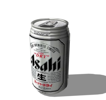 现代啤酒酒水su模型