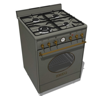 现代集成灶su模型