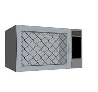 现代烤箱su模型