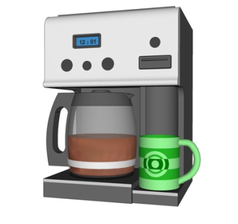 现代咖啡机su模型