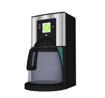 现代咖啡机su模型