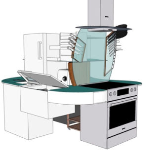 现代榨果汁台su模型