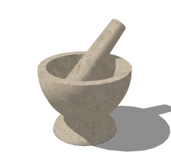 现代捣臼su模型