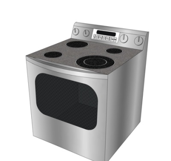 现代烤箱su模型