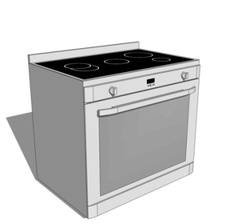 现代烤箱su模型